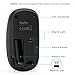 Vssoplor Wireless Mouse, 2.4G Slim Portable Computer Laptop Mouse with Nano Receiver Quiet Silent Optical Mice for Notebook, PC, Laptop, Computer-Black and Sapphire Blue