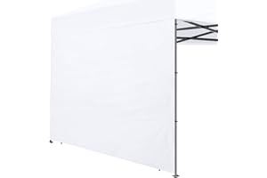 Joramoy Canopy Tent Sidewalls 10×10 for Pop Up Canopy, Instant Canopy Sunwall with Waterproof and UV Protection Layer,1 Pack Sidewall Only(White)
