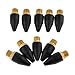 Flameer 1/8 inch NPT Rubber Brass Tip for Air Blow Guns - 10 PCS Set for Tools Air Blow Guns