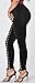 Chuanqi Women's Sexy High-waisted Double Lace up Cross Drawstring Tinny Leggings