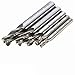 Yosoo 5Pcs HSS CNC Lathe Straight Shank 4 Flute End Mill Cutter Drill Bit Tool 4/6/8/10/12mm