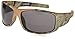 Edge HZ116CF Caraz Wrap-Around Safety Glasses, Anti-Scratch, Non-Slip, UV 400, Military Grade, ANSI/ISEA & MCEPS Compliant, 5.04