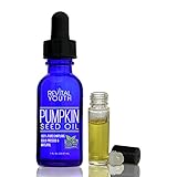 Pumpkin Seed Oil, 100% Pure & Organic Cold Pressed, Carrier Oil Nourishes Hair, Skin, & Nails, Anti-aging, & Wound Healing Properties 1oz-Includes Free Bonus Roller Bottle by Revital Youth