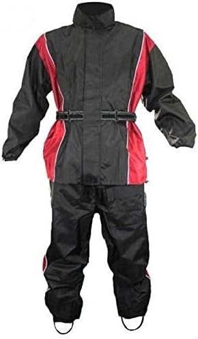 Motvrcycle Biker Waterproof Rain Suit with Heatproof On Leg (2XL)