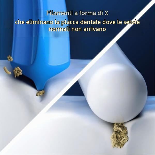 Testina professionale 3D per spazzolino elettrico, con setole a forma di X e tazza di lucidatura unica per sbiancamento dei denti e per rimuovere macchie superficiali, confezione da 8 pezzi,