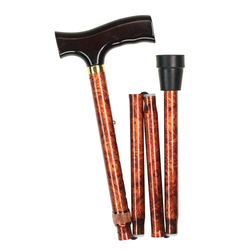 Duro-Med Designer Folding Walking Cane, Adjustable Walking Cane, Copper Swirl - Thumbnail 4