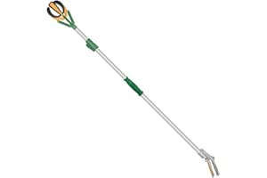 Zenport ZL6146A Long Reach Telescopic Fruit Harvester and Picker, 6-Feet Extension, Gray