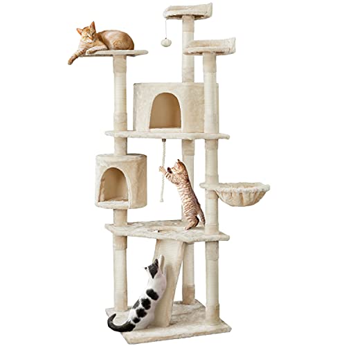 Yaheetech MultiLevel Cat Trees Cat Towers 79in Cat Tree for Indoor