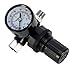 Performance Tool M688 Inline Locking Pressure Regulator with Gauge for Conventional and HVLP Spray Guns - 1/4 NPT, 0-180 PSI