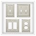 Franklin Brass Classic Architecture (3-Pack) Decorative Light Switch Cover Wall Plates Brushed Nickel 1-Gang Wall Plate Switch/Toggle Plate Guards Electrical Outlet Covers W35217V-SN-C