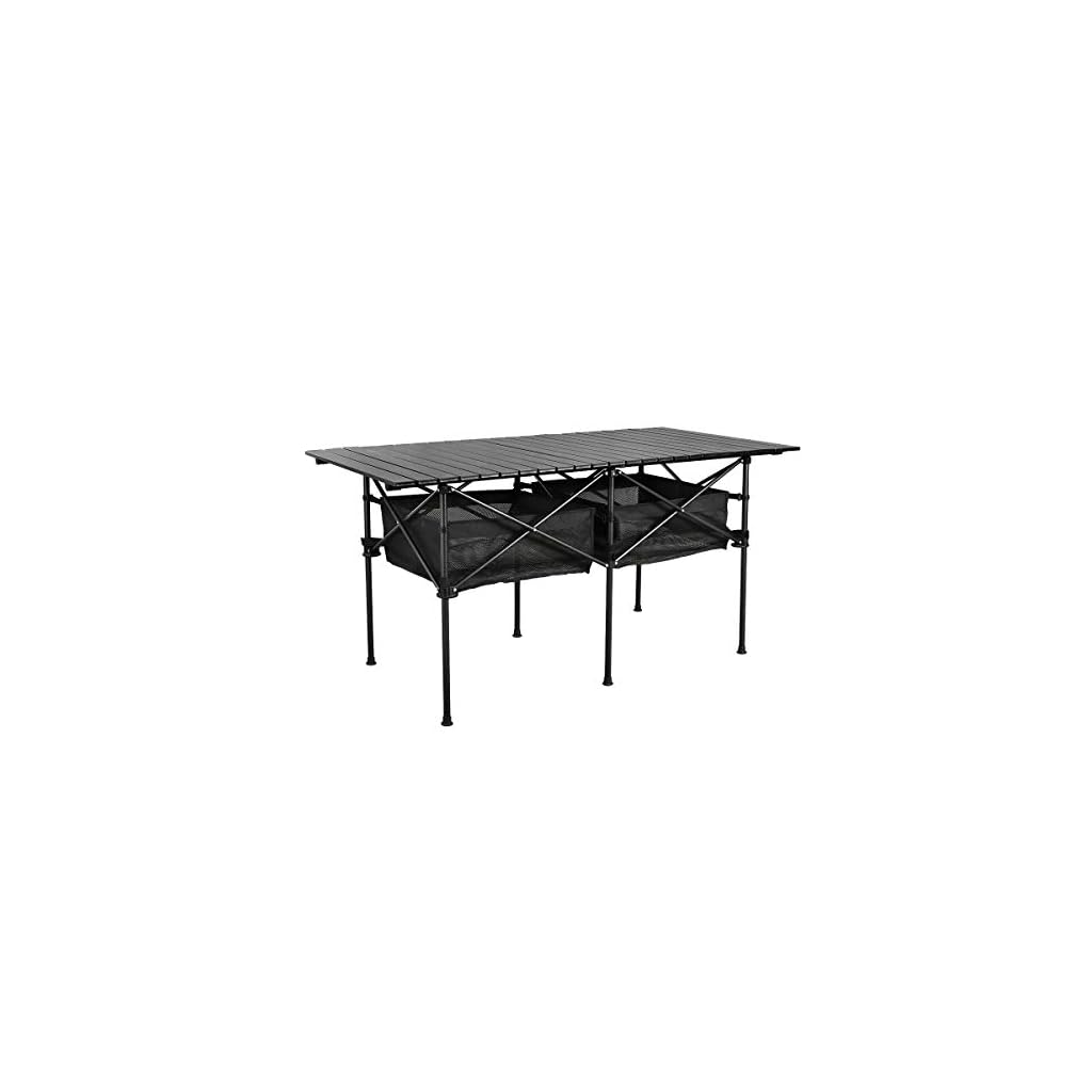 WUROMISE Sanny LargeOutdoor Folding Picnic Camping Table,55″X 27.56 ...