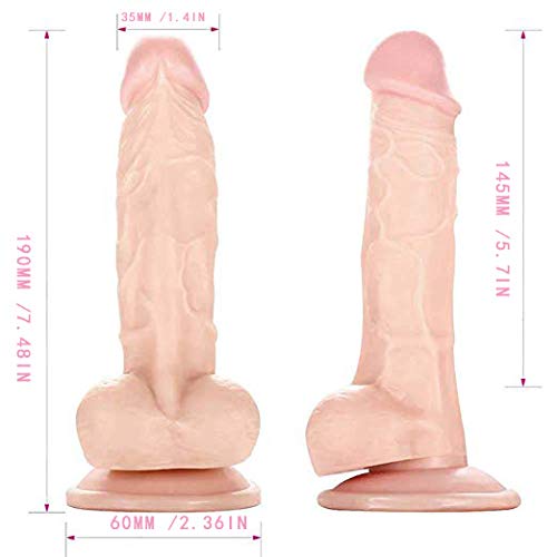 Massaggiatore 7,87 in Vibrazione + rotazione Dil-do con Potente Ventosa con telecomando