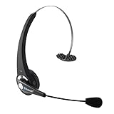 VicTsing® Over-the-Head Multipoint Noise Canceling Bluetooth Headset With Mic Handsfree Calling for iPhone 6 5s 4 4s, Android LG Sony Blackberry Samsung HTC Nokia Smartphoens Compatible With All Bluetooth Enabled Devices- Super Light Weight
