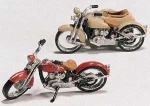 Woodland Scenics HO Scale Scenic Details Motorcycles and Sidecar