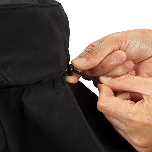 CHIC DIARY Sonnenhut Sommer UV Schutz Schirmmütze Safari Hut mit Nackenschutz Unisex Fischerhut für Outdoor Angeln… – Bild 5