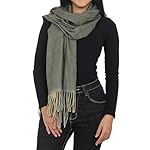 Ypser Oversized 2 Tone Cashmere Shawl Wrap Stole Scarf Soft Pashmina Cape Scarves