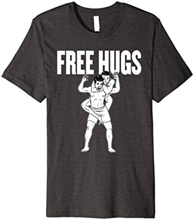 Mens Free Hugs Jiu Jitsu Shirt XL Dark Heather