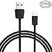 Long Micro USB Cable 6ft [2Pack] - PowerJive PREMIUM - High Speed - Thin Connector - Extra Thick Cable for Android, Samsung, HTC, Nokia, Motorola and more (Black)