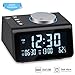 Small Digital Alarm Clock Radio - Dual Alarm, 7 Wake-up Sounds, Display Dimmer, 2 USB Charger, Sleep Timer, Easy to Set, Thermometer, FM Radio Clock w/Battery Backup for Bedrooms, Office, Desk, Travel
