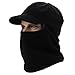 Leories Winter Windproof Cap Fleece Balaclava Hooded Face Mask Neck Warmer Ski Hood Snowboard Mask Wind Protector Ski Hat Black
