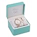 Xinge Womens Mother-Of-Pearl Dial Rose Gold Bangle Watch and Butterfly Bracelet Set 388-R