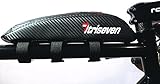 TriSeven Aero 10 Carbon Cycling Frame Bag – Lightweight Storage for Triathlons & MTB| Holds 6 Gels, Nutrition, Pump, Keys, Tools and more!