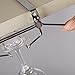 GeLive Under Cabinet Wine Glass Hanger, Adjustable Stemware Holder, Drying Rack Organizer for Bar, Kitchen, Stainless Steel, Needn't Drilling Screw