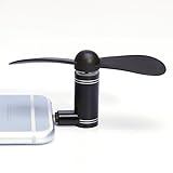TOMMYY Cell Phone Fan, Mobile Phone Fan Portable Dock Cool Cooler Rotating Fan for iPhone,Compatible for iPhone 6,6S / iPhone 7,7 Plus/iPhone 8,8 Plus/iPhone X, XR, XS/iPad. (Black)