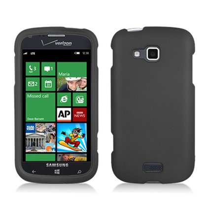 Aimo Wireless SAMI930PCLP001 Rubber Essentials Slim and Durable Rubberized Case for Samsung ATIV Odyssey i930 - Retail Packaging - Black