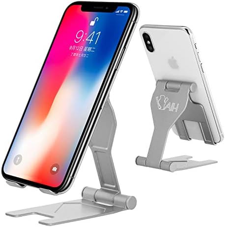 Adjustable Mobile Phone Holder, 2019 Mobile Phone Holder with Anti-Slip Base, Fit All Smart Phones iPhone IPAD Huawei Samsung Ipad (Gray)