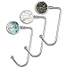 Cheliz Purse Hook Set of 3 - Hanger Table Hanger Holder Womens Bag Storage (long3-Marble)