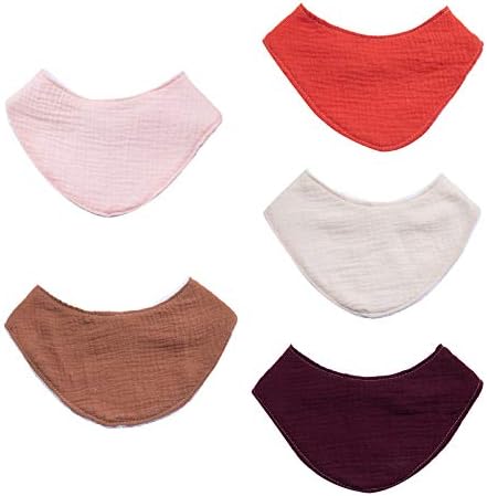 Wooden Teether スタイ よだれかけ ビブ ベビー 5枚セット 綿100 柔らかい 赤ちゃん 国内送料無料 男の子 新生児用 口拭き セット1 食事用 スナップ お誕生日 調整可能 女の子 出産祝い 三角 セット2