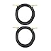 Audio2000's C25 1/4 Inch TRS Right Angle Cable (12 Feet 2 Pack)