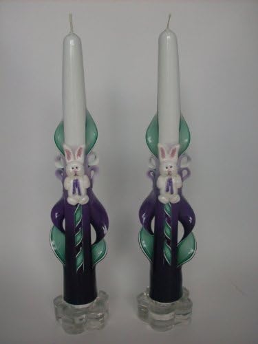 Easter Bunny Tapers (Purple and Green)