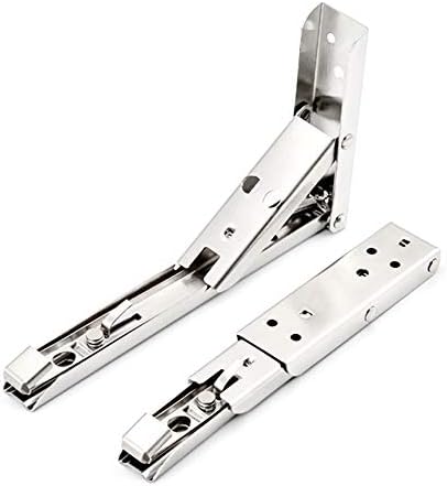 2本セット お得 棚受け金具 L字型 折りたたみ 棚受けブラケット ステンレス アクセサリー おしゃれ ネジ付き 耐荷重60ｋｇ 吊り棚