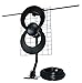Antennas Direct ClearStream 2V TV Antenna, 60+ Mile Range, UHF/VHF, Multi-Directional, Indoor, Attic, Outdoor, Mast w/Pivoting Base/Hardware/Adjustable Clamp/Sealing Pads, 4K Ready, Black – C2-J30-V