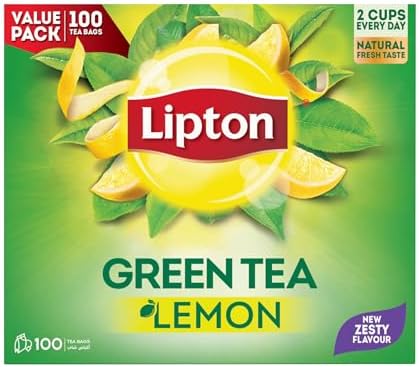 Lipton Green Tea Lemon, 100 Lipton Tea Bags, New Improved Tea