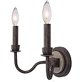 Kalco 506822FG Harper Wall Sconce, 2-Light 120 Total Watts, Florence Gold