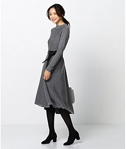 Amazon 23区 S Nijyusanku S ウーステッドウール ニットワンピース ライトグレー系 32 セーター 通販