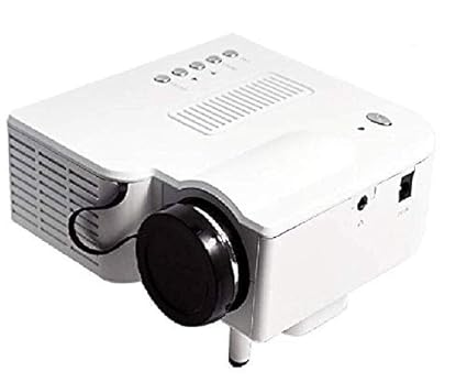 Naitik Creation Mini Portable LED Projector 1080P Multimedia Home Cinema Theater LED Beamer Projector for Home Lightweight Projector with Remote Control (White)