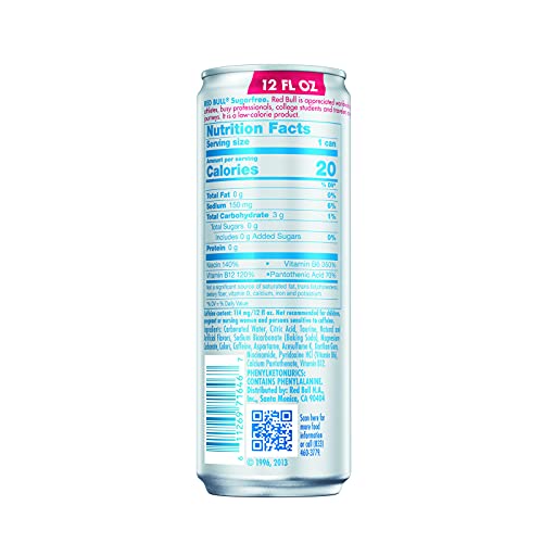 RED BULL SUGARFREE, 12 OZ