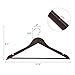 SONGMICS Wooden Hangers, 20-Pack Wood Coat Hangers with Shoulder Notches, Swivel Hook, Non-Slip for Jackets, Shirts, Suits, Brown and Silver UCRW05K-20