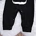 Baby Boy Girl Romper Milk Printed Long Sleeve Jumpsuit Playsuit Outfits (0-6 months, black)