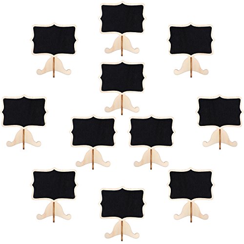 image for Pangda 20 Sets Mini Chalkboard Small Blackboard Card with Wooden Frame