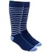 The Tie Bar Woodland Stripe Navy Men's Cotton Blend Dress Socks