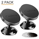 [2 Pack+4 Metal Plate]magnetic phone car mount for cell phone 360° Rotation Universal magnet holder car phone mounts for iPhone XS Max XR X 6S 8 7 Plus,Samsung Galaxy note 9 s8 s9 plus\LG\Pixel 2 3 XL