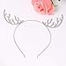 CEALXHENY Christmas Headband for Women Delicate Reindeer Antlers Headbands Holiday Party Gifts for Girls (B Silver 1)