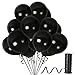 Treasures Gifted New Year Eve Party Balloons Supplies 12 Inch Thick Matte Latex Black Balloons 100 Pack for Birthday Graduation Party Decorations primary