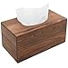MyGift Rustic Burnt Solid Wood Rectangular Tissue Box Cover with Slide-Out Bottom Panel, Decorative Wooden Bathroom Countertop Facial Tissues Dispenser