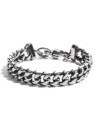 G by GUESS Men's Hematite Chain Bracelet